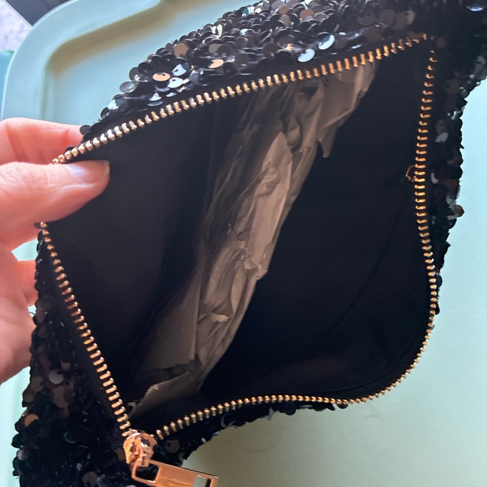 NWT Anthropologie Black sequin hobo Handbag Edition - Picture 6 of 15